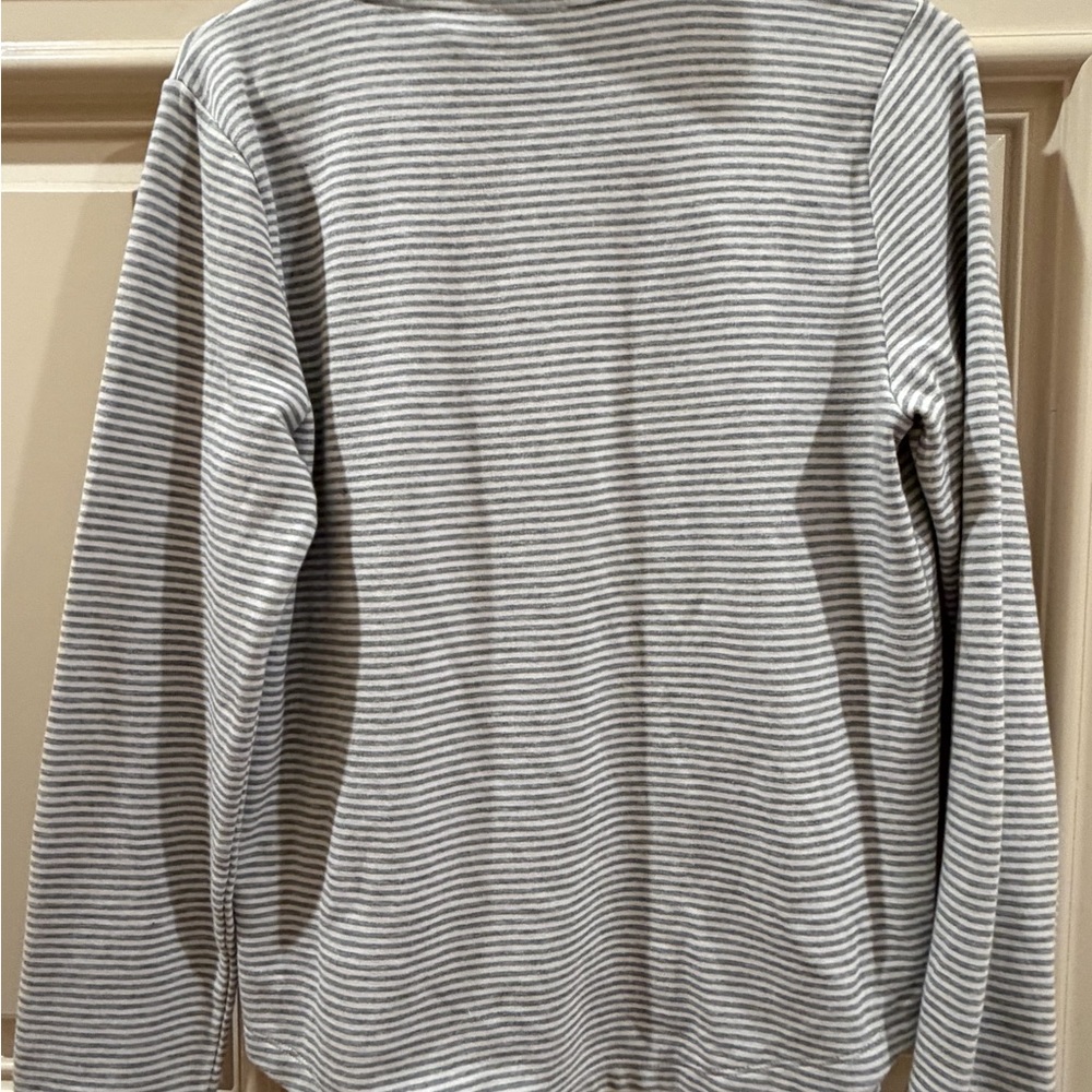 J.Crew Striped Terry Half Zip Pullover - image 3